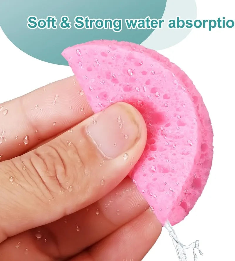 50-1000Pcs Compress Face Wash Puff Natural Wood Pulp Sponge Face Wash Puff Foaming Face Puff Cosmetic Puff Face Cleansing Sponge