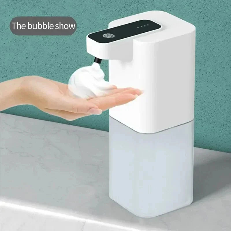 Dispensador de jabón automático de 400 ml, recargable por USB, dispensador de jabón de espuma portátil sin contacto y manos libres para el hogar