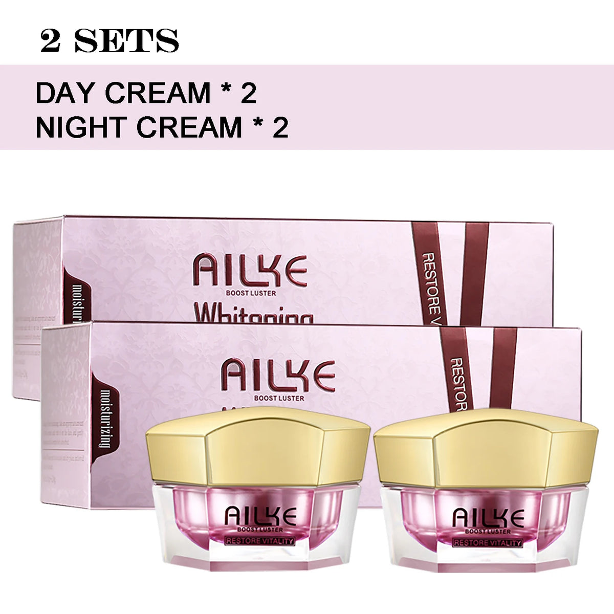 AILKE Purple Rose Whitening Facial Cream - 25g Brightening Moisturizer