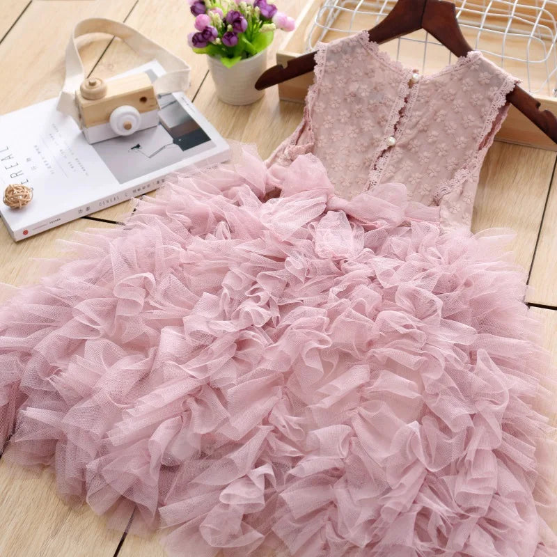 Princess Skirt for Girls Summer 2024 New Cake Skirt for Children Baby Fashion Cute Sweet Kids Dresses for Girls Girl Clothes
