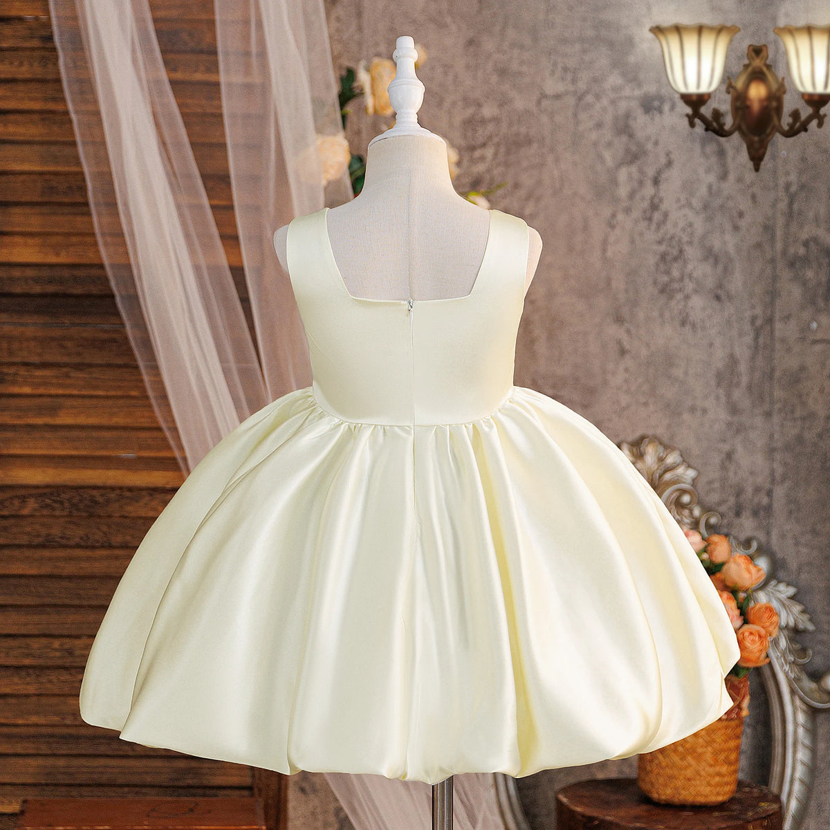 Summer Flower Bridesmaids Girls Dress Elegant Birthday Party Princess Prom Dresses Girl Gala Bow Baptism Wedding Evening Costume