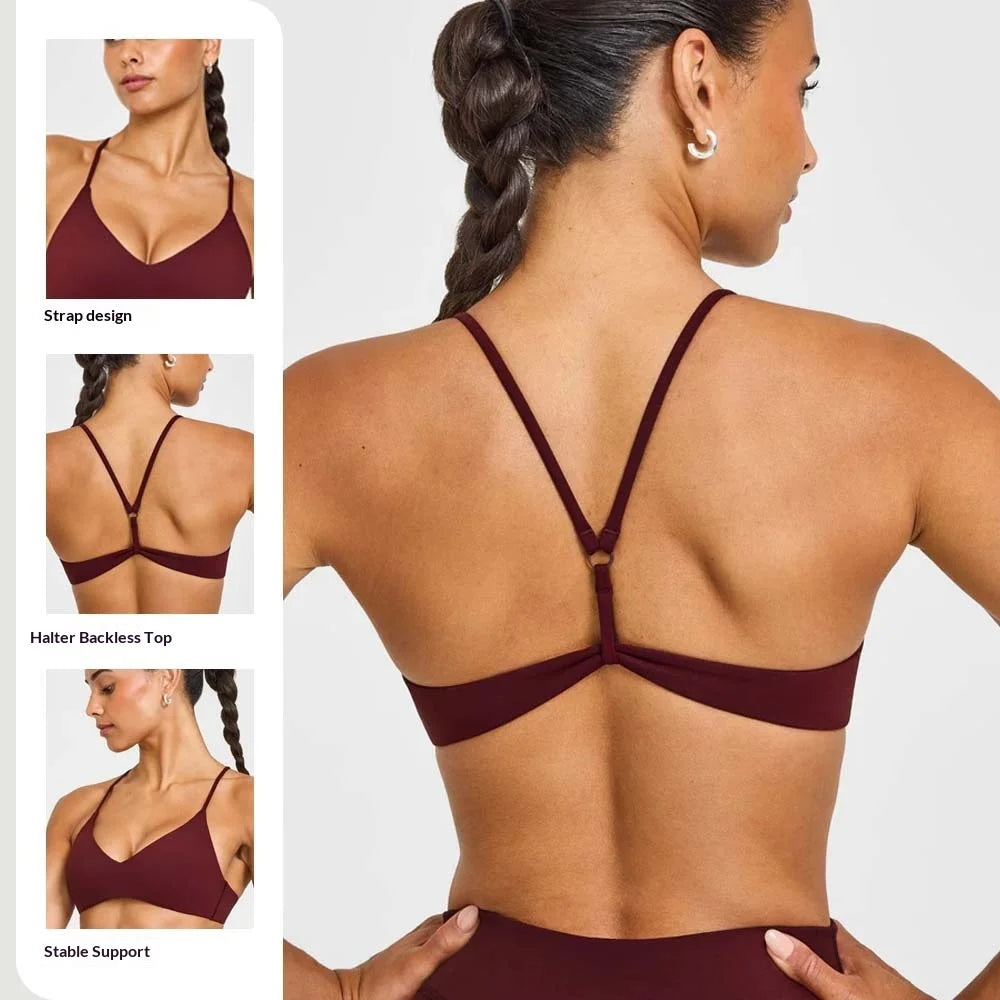 Sexy Fitness Yoga Bras Race Back Sports Bras Nylon Top Women Bra Breathable Underwear for Women Gym Yoga Bras Solid Color