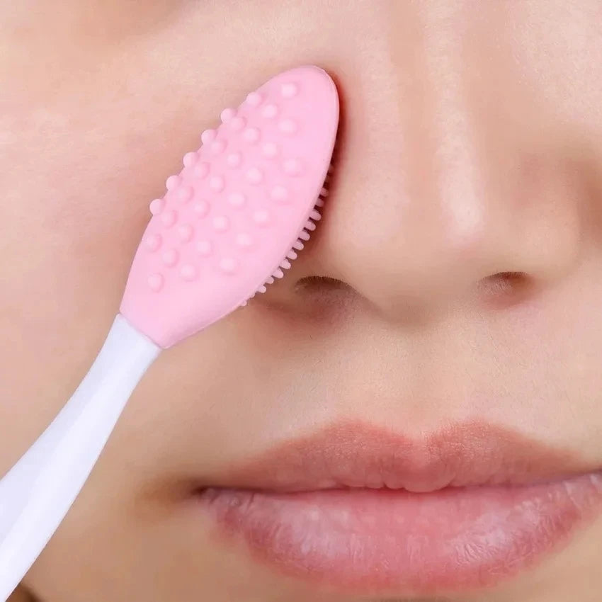 1/5/10Pcs Silicone Facial Cleansing Brush Exfoliating Massage Tools Nose Blackhead Removal Brushes Face Pore Deep Cleaning Wands