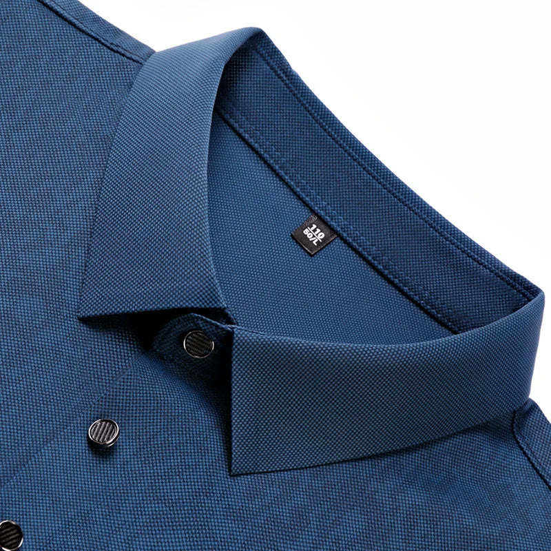 Mens Short Sleeve Geometric Pattern Polo Shirts Casual Summer Tops Lightweight Breathable Shirts for Men
