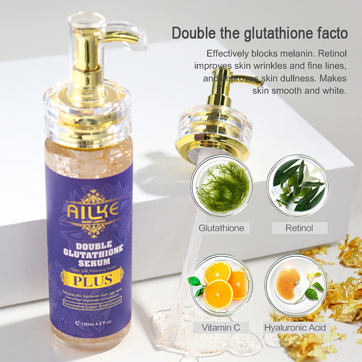 AILKE Double Glutathione Skin Care Set - Whitening & Dark Spot Corrector