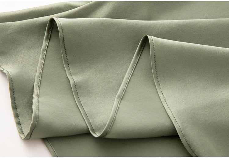100% Mulberry Silk 22 momme Charmeuse Silk Solid Colors Women Chemise Full Slip Midi Dress Adjustable Straps Night Dress FF079