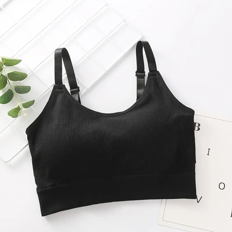 Sexy Underwear Women'S Gather No Steel Ring Lingerie Bra Tube Top Wrapped Chest Beauty Back Actival Cotton Thin Section Tube Top