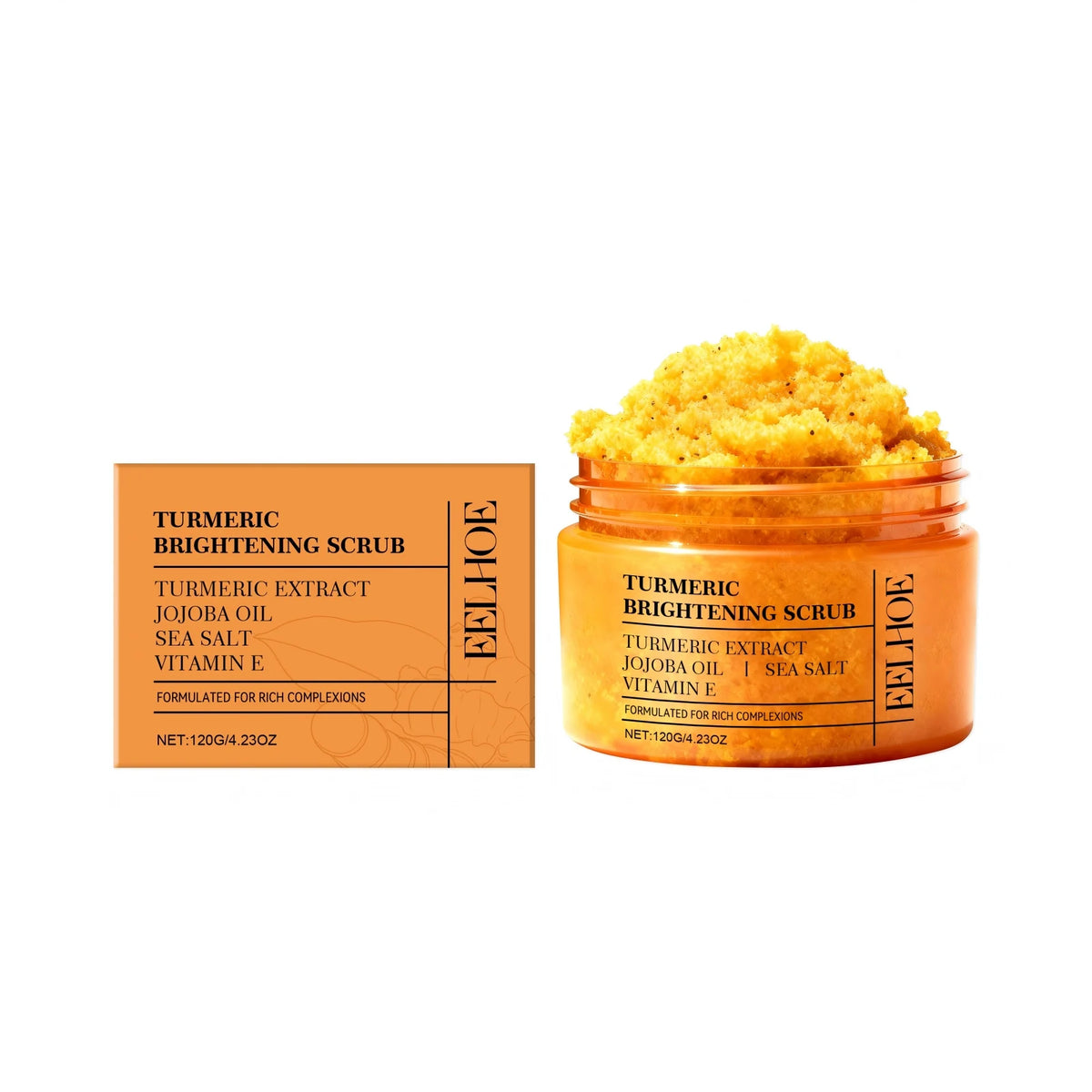 Eelhoe Turmeric Sea Salt Exfoliating Body Scrub - 120g