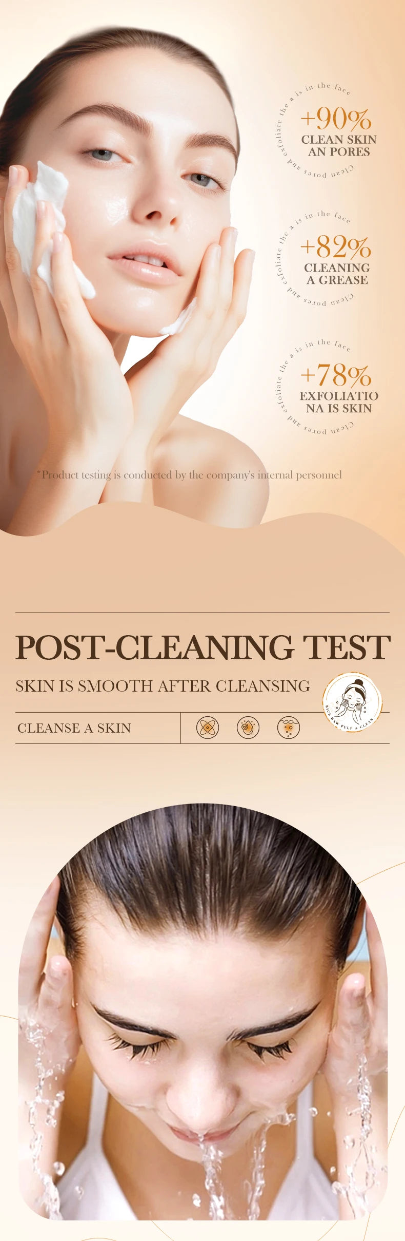 BIOAQUA White Rice Facial Cleanser Whitening Deep Cleansing Face Massage Moisturizing Anti-aging Face Wash Foam Facial Cleanser
