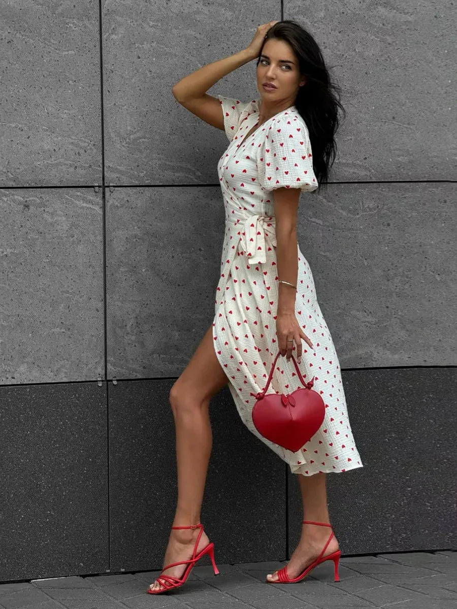 Summer 2026 Floral Jacquard Elegant Beige Flowy Long Dress for Women Bornladies Women's 100% Cotton A-Line Midi Dress