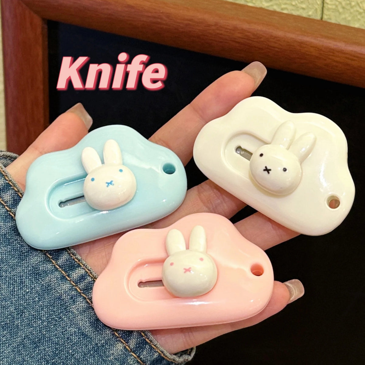 1/3 Pcs Cute Miffy Art Knife Cartoon Portable Student Paper Cuttings Small Knife Miffy Merchandise