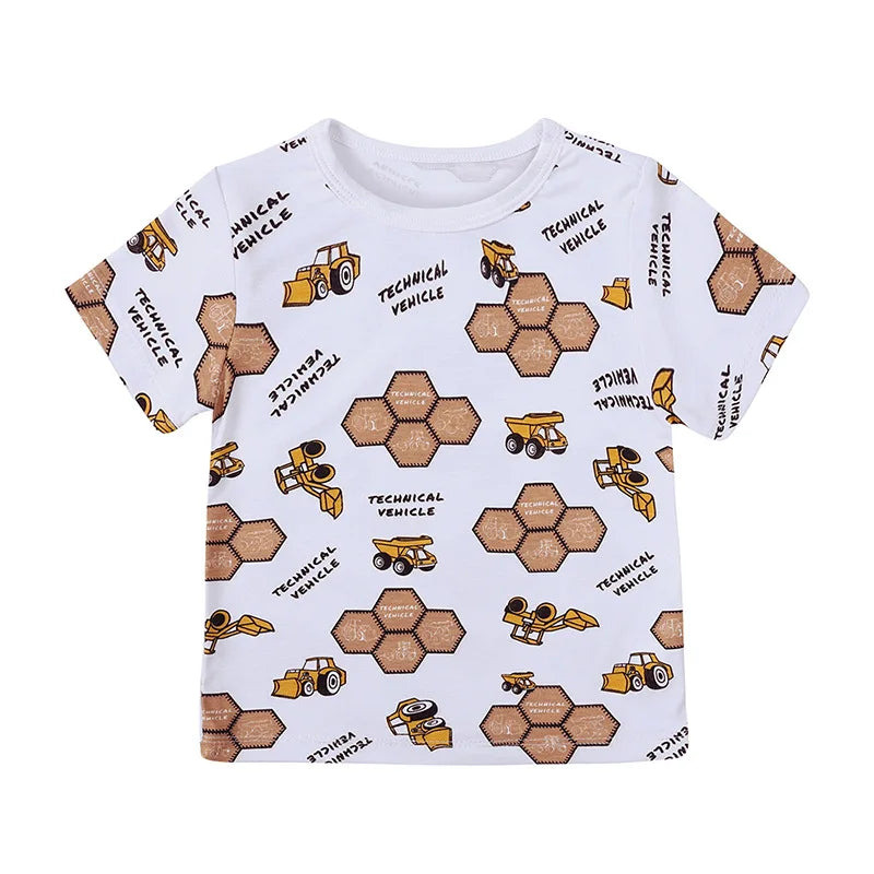 Toddler Boys Sporty 2-Piece Cotton Blend T-Shirt and Shorts Set