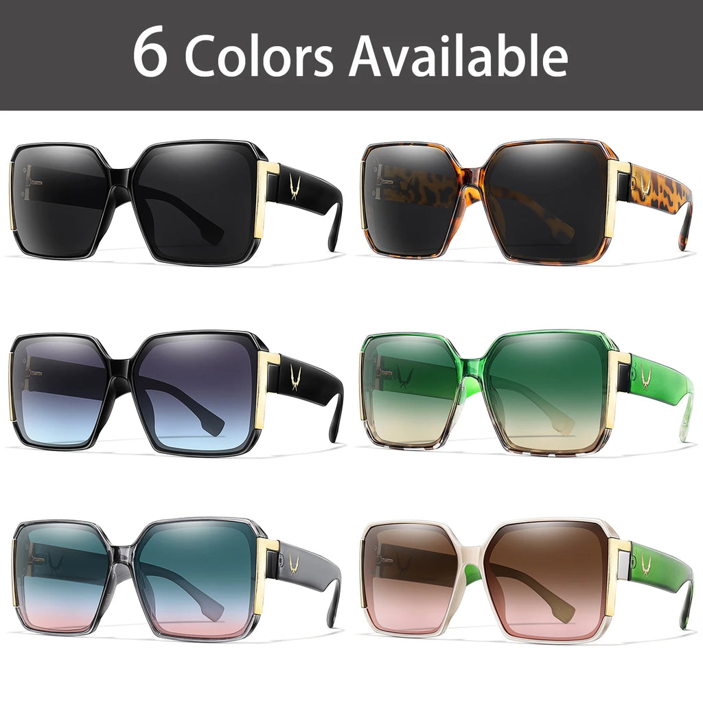 Fashion Sunglasses for Women Casual Square Shades with UV Protection for Daily wearing, Fishing, Driving, Golf, Travel With Box