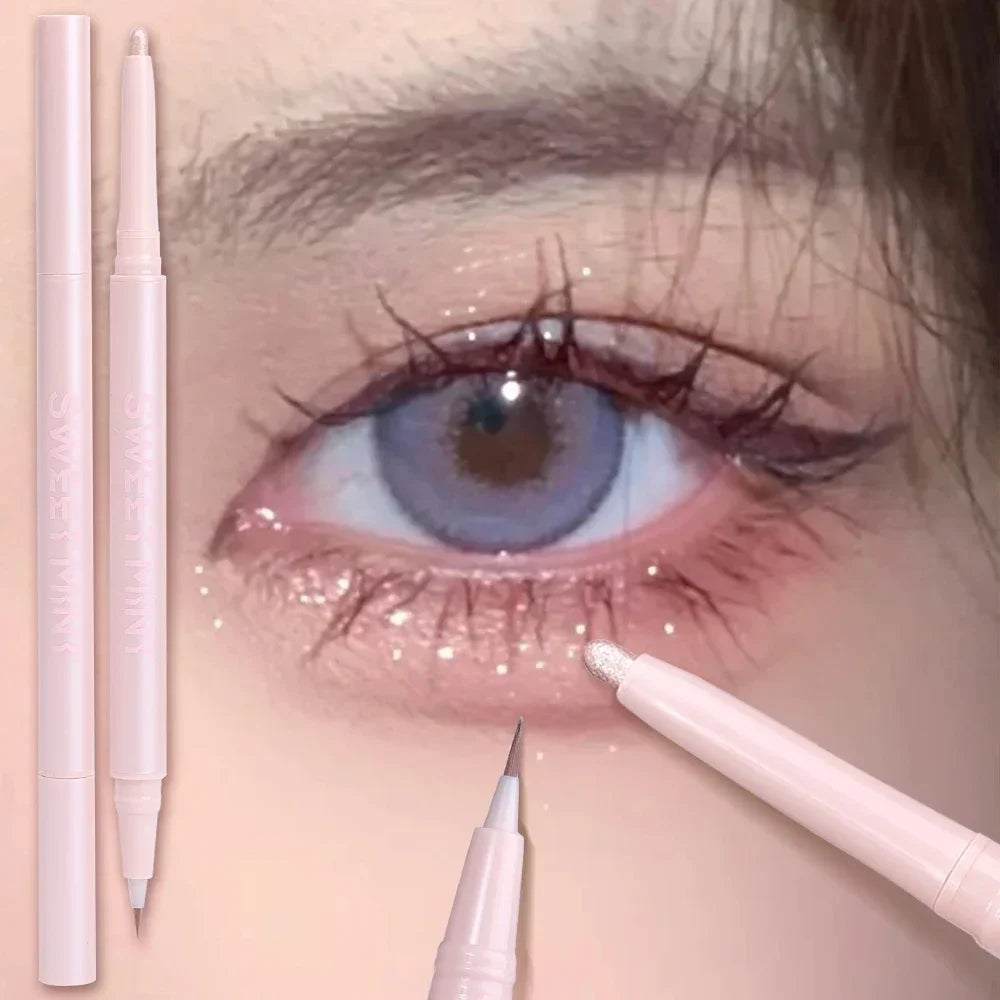 Mulitfuntional Double Ended Lying Silkworm Pencil Highlighter Makeup Pen Nude Liquid Contour Liner Eye Brightener Make Up Stick