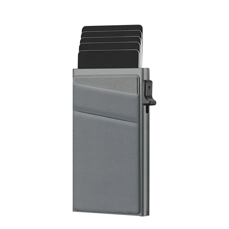 Anti-theft Cards Protectors Card Holder Minimalist Smart Wallet RFID Protection Aluminum Metal Box Cardholder Case Porte Carte