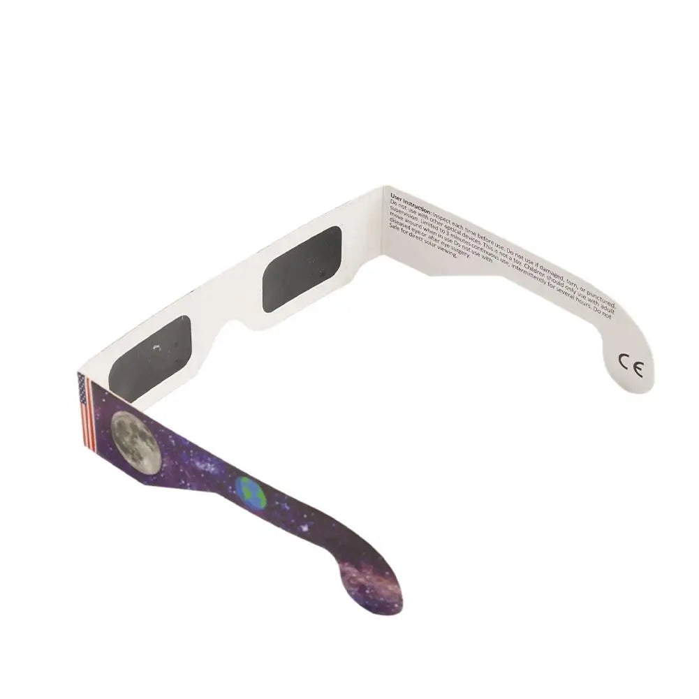 5PCS Solar Eclipse Glasses Anti-uv Glasses Safe Direct Sun Viewing Random Color Paper Frames for Adults Kids Watch Solar Eclipse