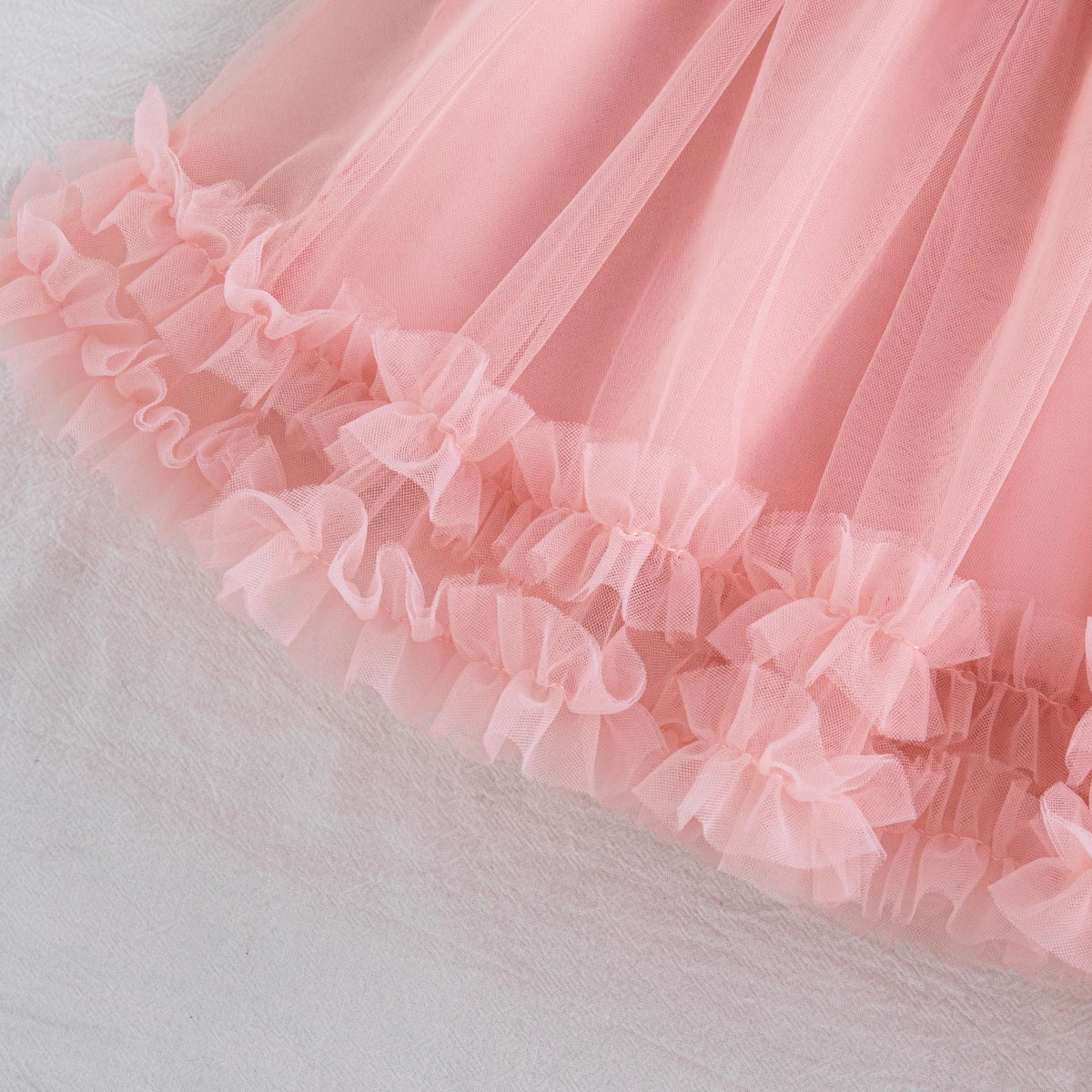 Summer New Sweet Bow Baby Girl Princess Dress, Solid Color Chiffon Children'S Clothing For Birthday Parties (9 Months -4 Years)
