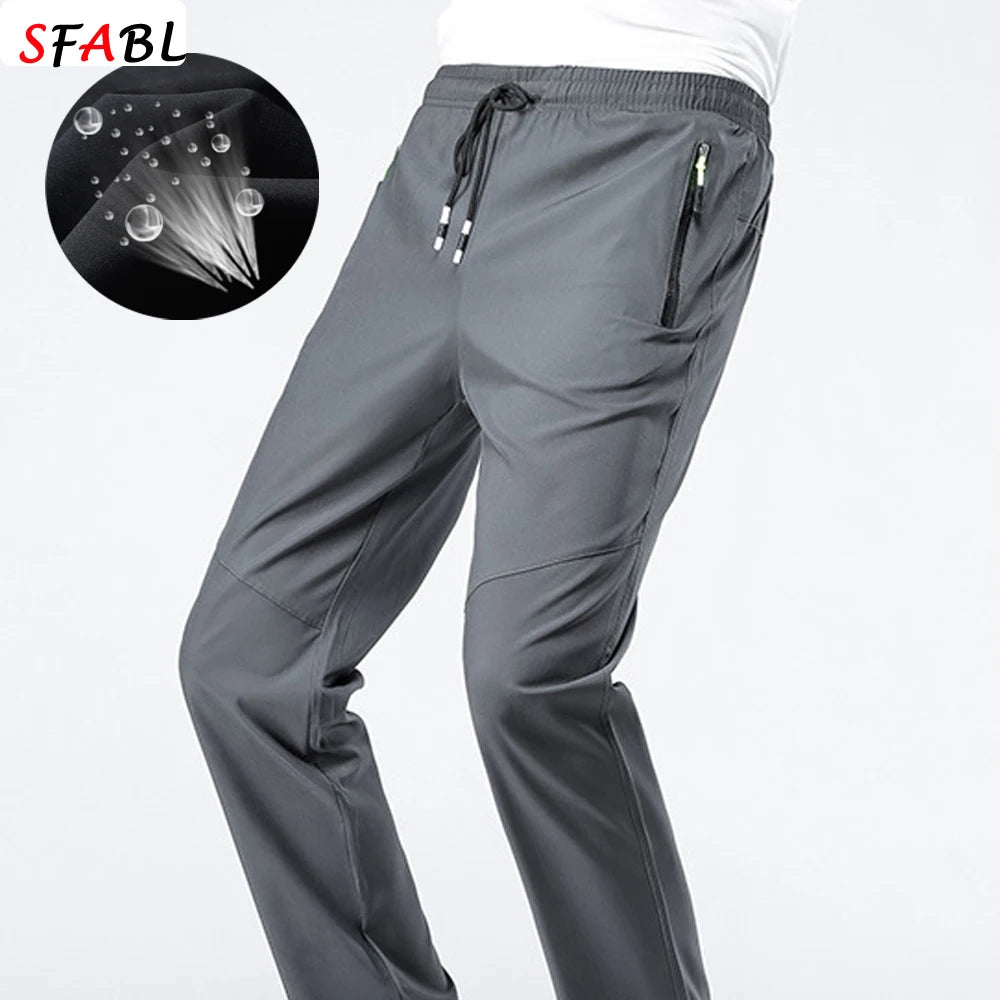 5Xl High Stretch Outdoor Sport Hiking Pants Men Zipper Pockets Trousers Men Summer Thin Quick Dry Men'S Pants Trekking Fishing