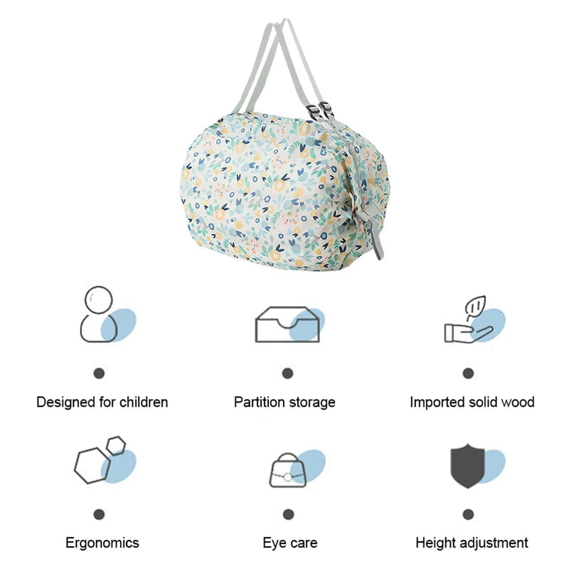 Foldable Shopping Bag Waterproof Travel Portable Storage Bag Beach Bag Supermarket Grocery Shopping Bag