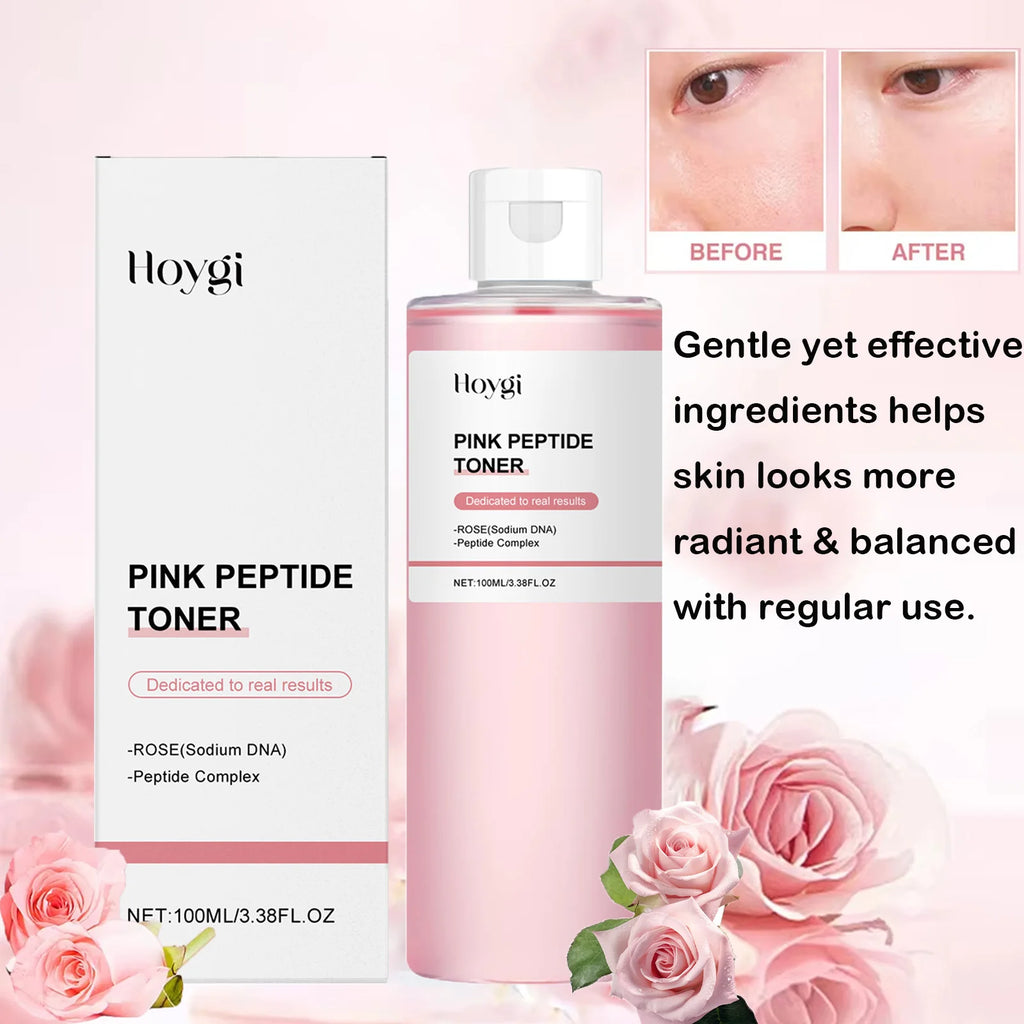 Rose Essence Toner Glowing Skin Soothing Moisturizing Refreshing Conditioning Nourishing Brightening Facial Pink Peptide Toner