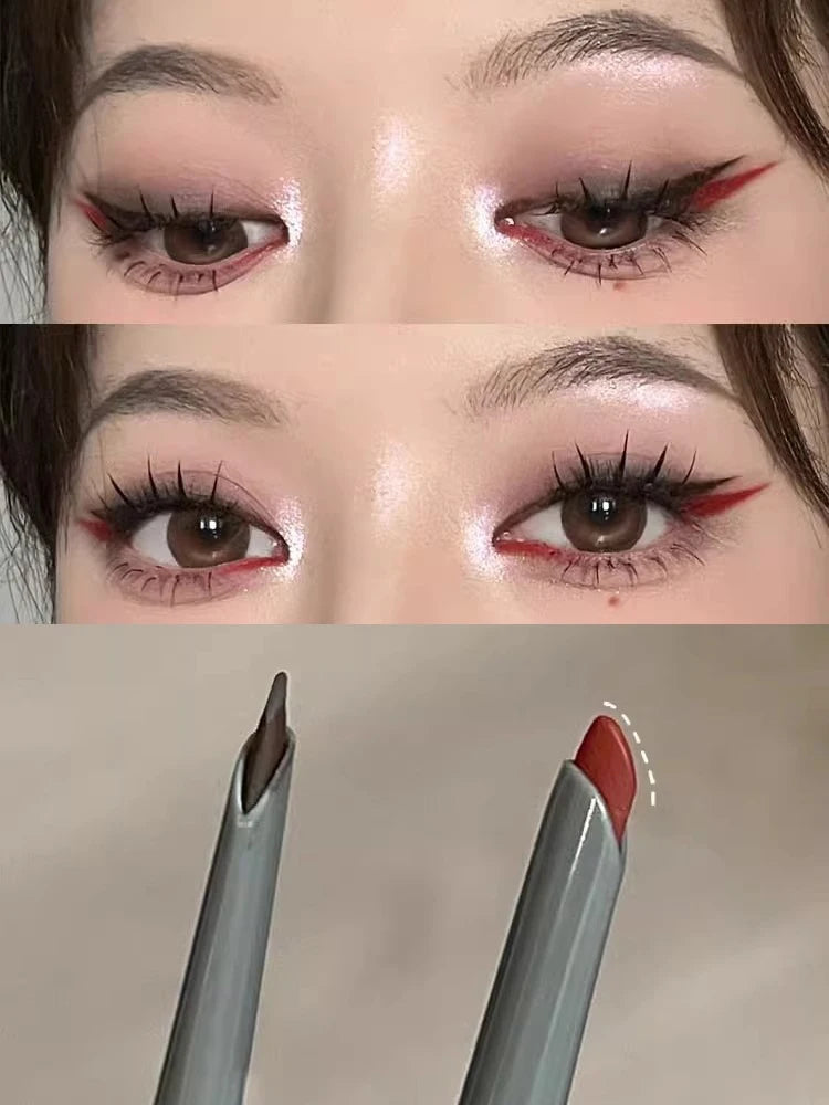 Slim Lying Silkworm Eyeliner Gel Pen Waterproof Non-smudging Eye Liner Pencil Lasting Black Brown Easy Wearing Eyeliner Gel Pen