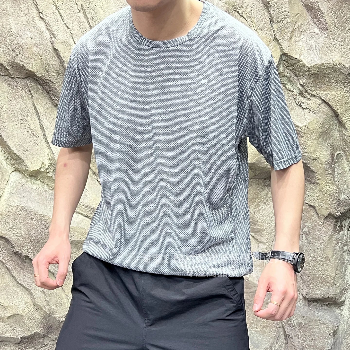 North America Golf Series Reflective Men's Summer New Lightweight Breathable round Neck Sport Quick Dry Short Sleeve T-shirt