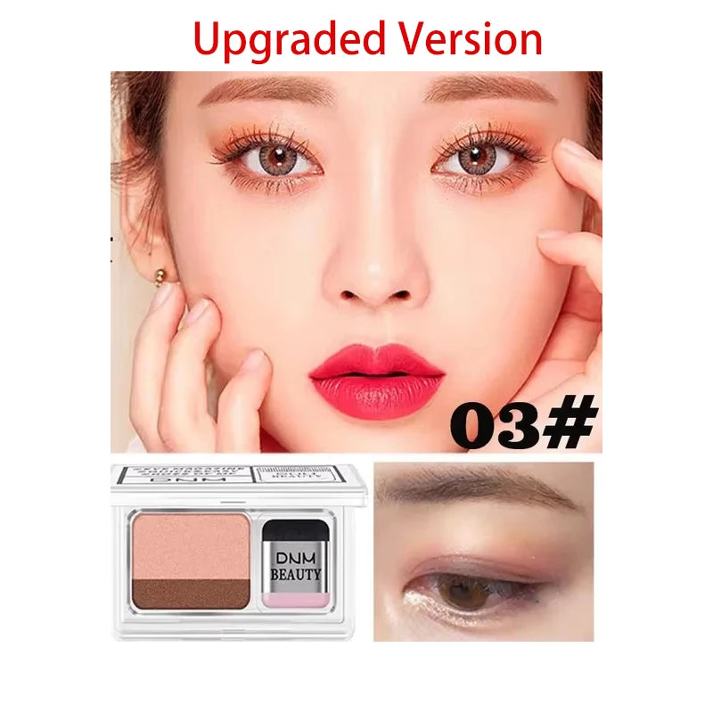 Two-Color Matte Eye Shadow Double Small Box Lazy Eye Shadow Easy To Carry Eyeshadow Tray Professional Women'S'S Cosmetics