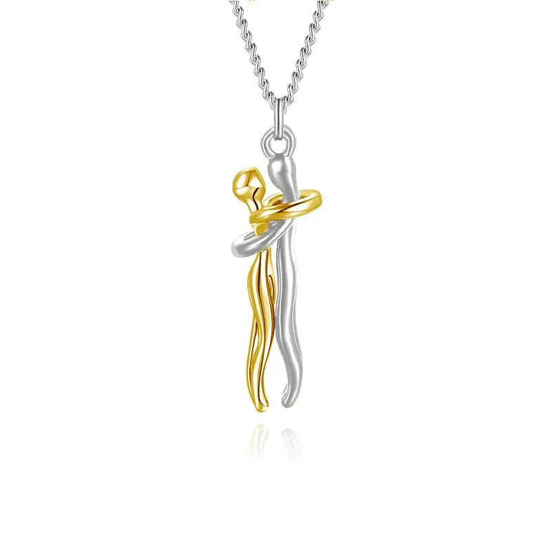 Fashion Hugging Necklace Jewelry Choker Hug Pendant Chain Men Necklaces For Lover Women'S Couple Men Lady Female Male