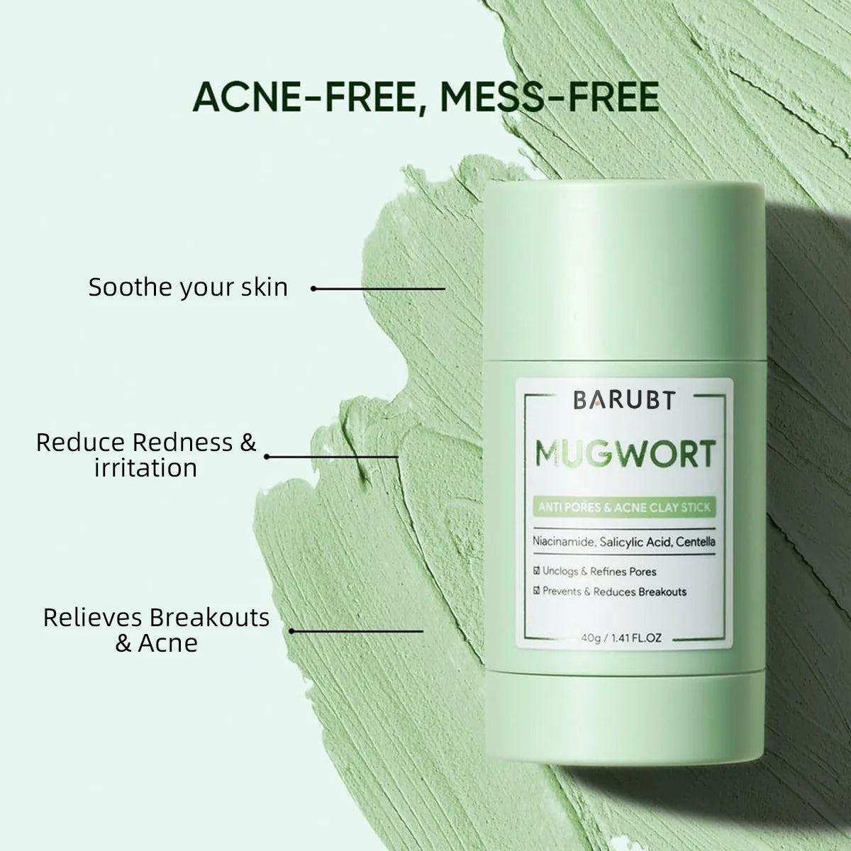 Remove Blackhead Acne Mugwort Solid Mask Cleans Pores Stick Facial Blemish Black Dots Shrink Pores Korean Skin Care Products