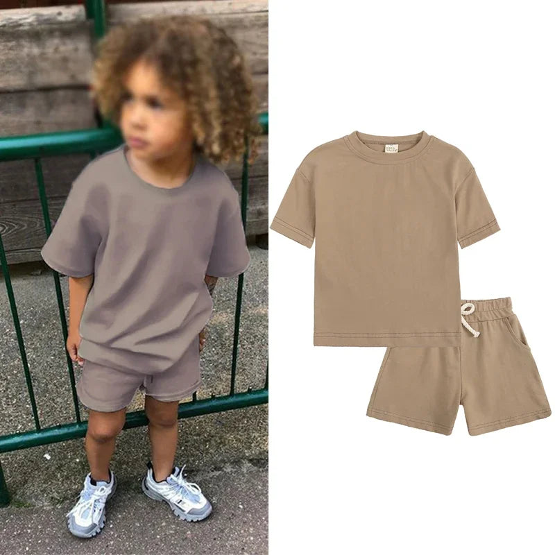 Kids Tales Unisex Children's 2-Piece Cotton Summer Outfit Set