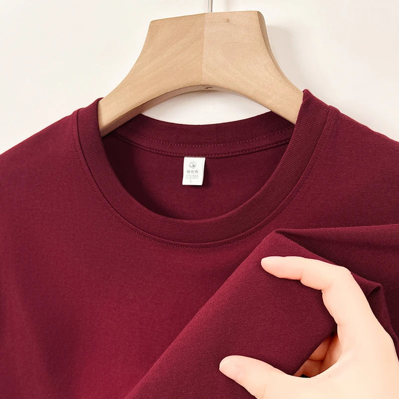 2025 New Men's Korean Casual Cotton Short Sleeved Round Neck T-shirt Summer Fashionable and Comfortable Versatile Top