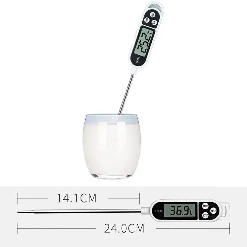 Termómetro de cocina digital para medir la temperatura de la carne, termómetro electrónico de alimentos con pantalla LCD