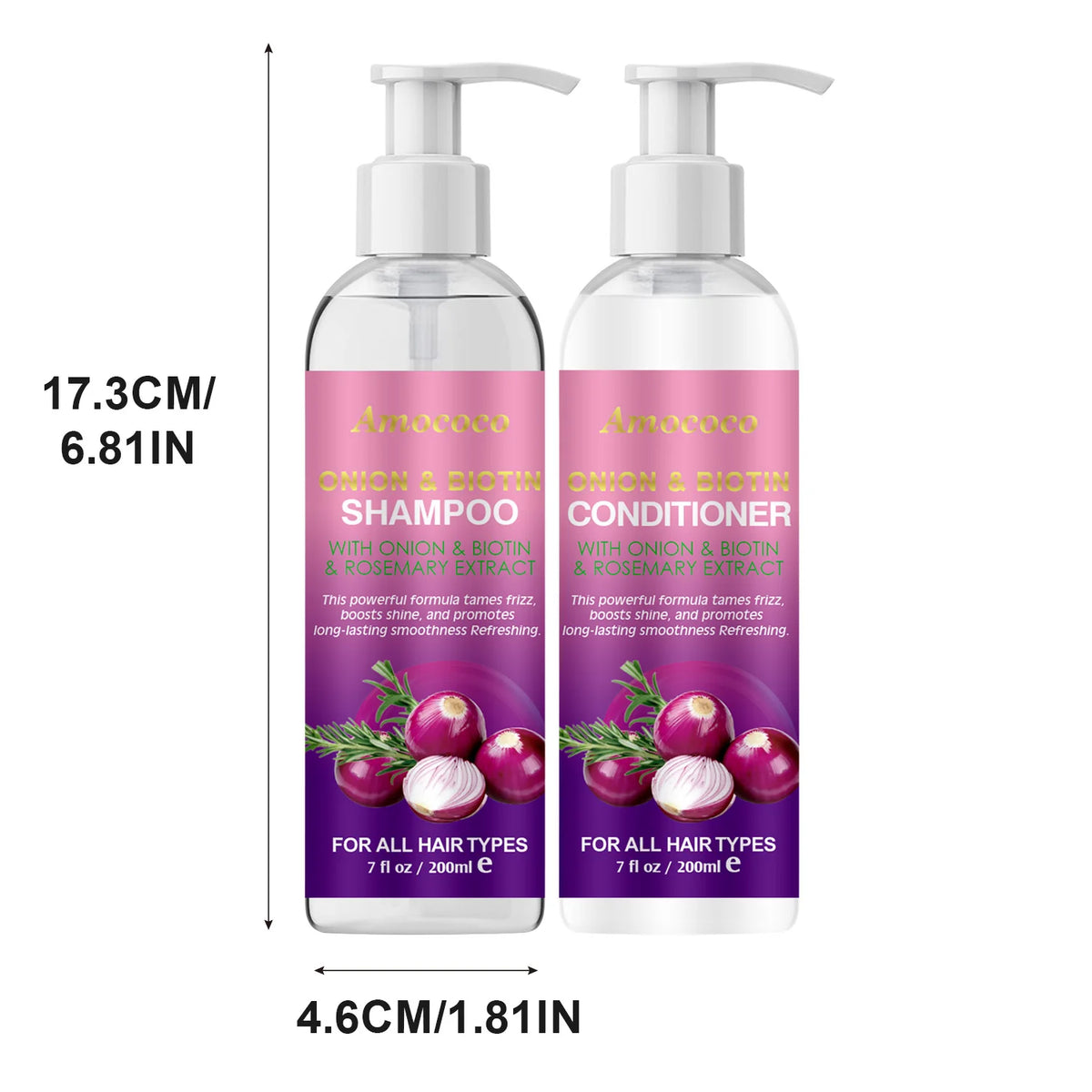 Amococo Shampoo and Conditioner Set - 2 x 200ml Hair Care Duo