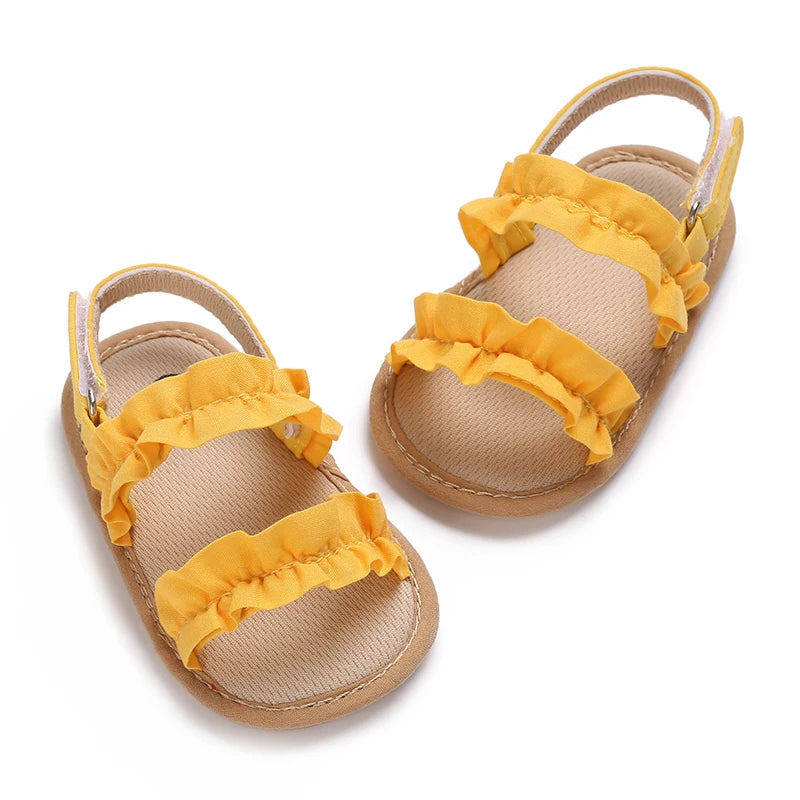 Infant Pre-walker Sandals,Girls Sweet Style Heart Bow Butterfly Decor Sandals,Soft Comfy Multi Color Summer Footwear 0-18 Months