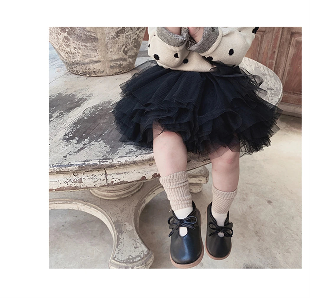 Little Girls Tutu Skirts Black Fluffy Toddler Tulle Princess Ball Gown Pettiskirt Ballet Dance Kids Party/birthday Skirt 1-7T