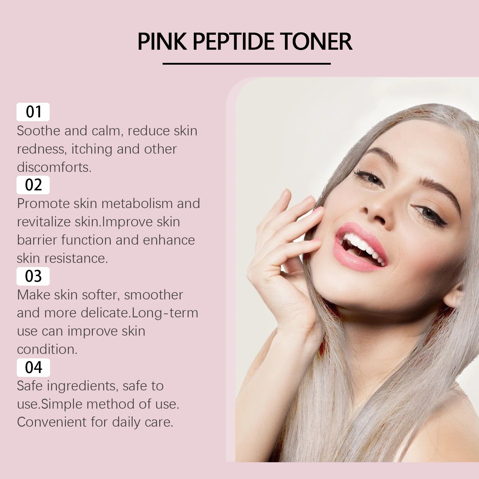 Rose Essence Toner Glowing Skin Soothing Moisturizing Refreshing Conditioning Nourishing Brightening Facial Pink Peptide Toner