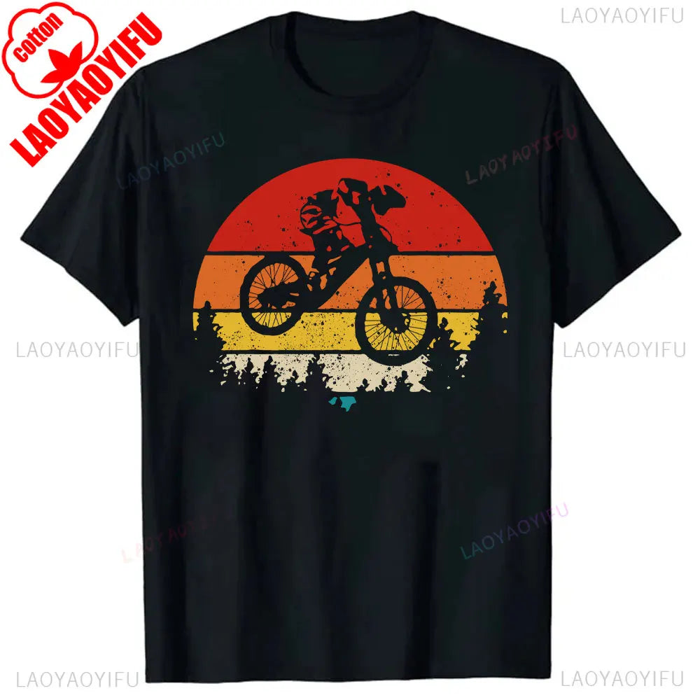 Men Clothing Mountain Bike Cycle Male Tshirts Vintage Downhill Mount Mtb Hombre Tops For Men Fashion Print Tee Roupas Masculinas
