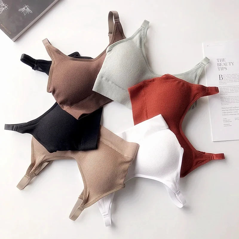 Sexy Underwear Women'S Gather No Steel Ring Lingerie Bra Tube Top Wrapped Chest Beauty Back Actival Cotton Thin Section Tube Top