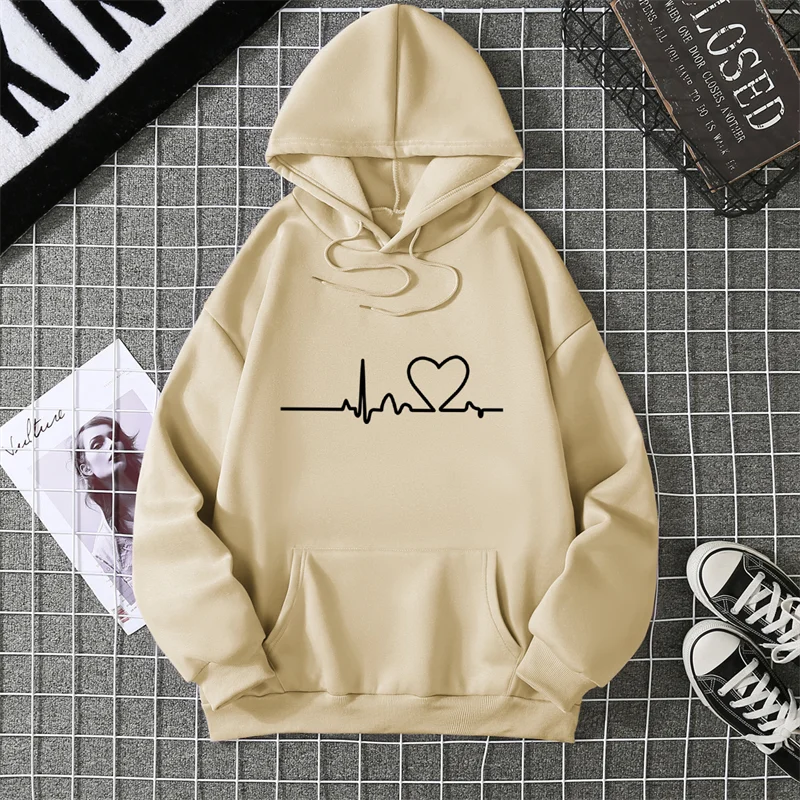 Women's Hoodie Pullover Sweatshirt - Casual Loose Fit Plus-Size