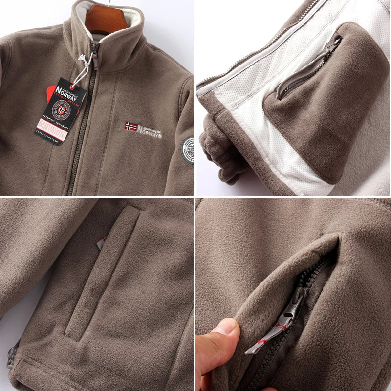 DIMUSI Winter Men's Polartec Fleece Jackets Man Velvet Windbreaker Coats Mens Mountain Ski Soft Shell Warm Jackets Clothing