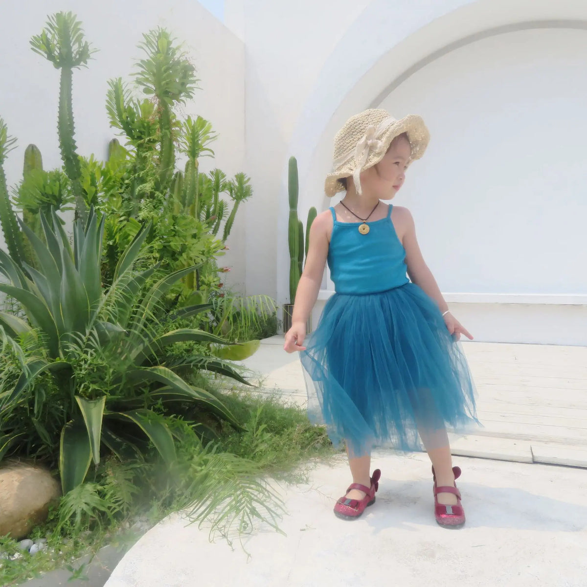 Girls Ribbed Tulle Dress - Sleeveless Princess Gown with Layered Skirt for Toddlers Party Dress for Kids Girl Girls Clothes
