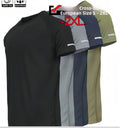Versatile Men's Short Sleeve Shirt Tee Tops European Size Multi-Pack Slim Fit Sporty Style Fiber Blend Lightweight Clothing