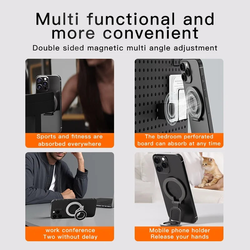 For MagSafe Double Sided Magnetic Phone Ring Holder Portable Folding Cellphones Stand Phone Accessories Support Bracket Grip