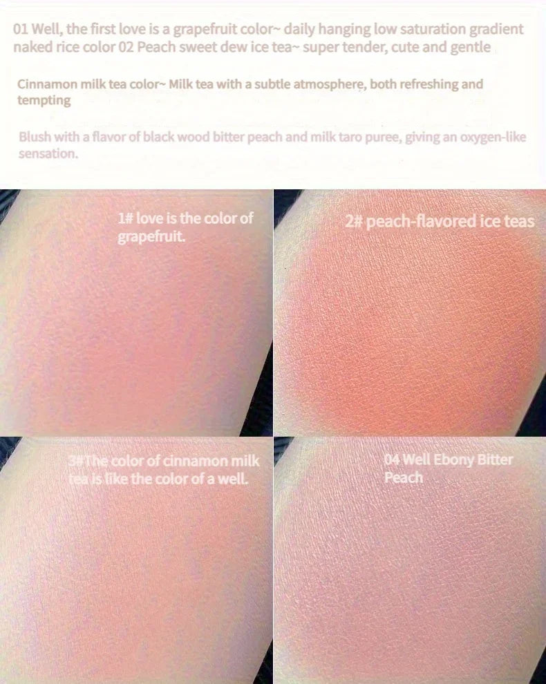 Dual Gradient Blush Highlights Natural Nude Makeup Brightening Cheek Purple Blue Female Niche Brand 2024 New Makeup Cosmetics