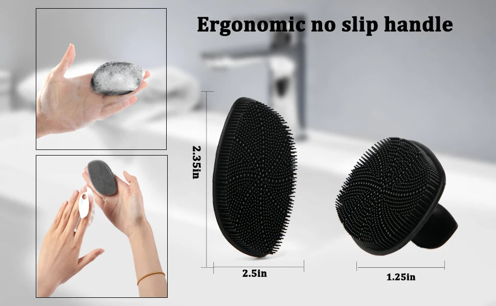 Silicone Face Scrubber,Facial Cleansing Brush,Facial Washing Brush for Deep Clean Pore Clean Blackhead Exfoliating and Massaging