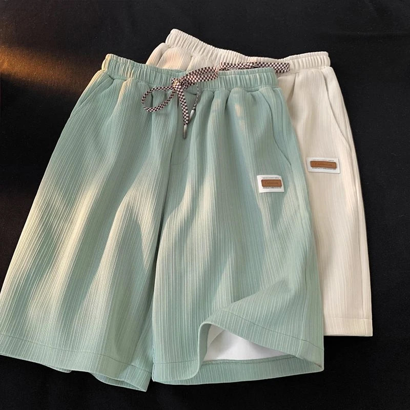 Casual Loose Thin Women's Sport Pants High Waist Wide Leg Five-Quarter Shorts Fashionable Versatile Summer Leisure Trousers