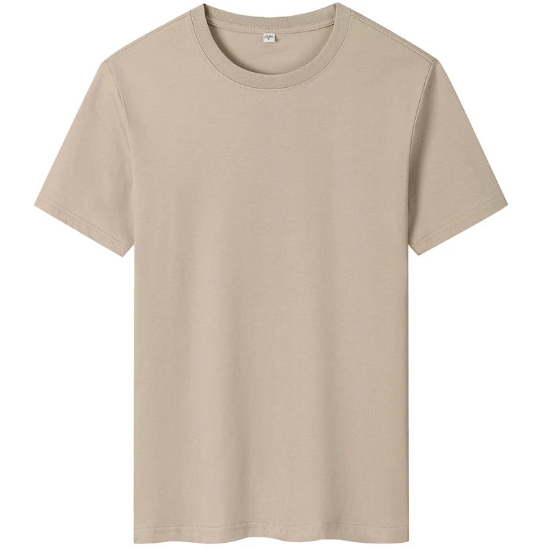 2025 New Men's Korean Casual Cotton Short Sleeved Round Neck T-shirt Summer Fashionable and Comfortable Versatile Top