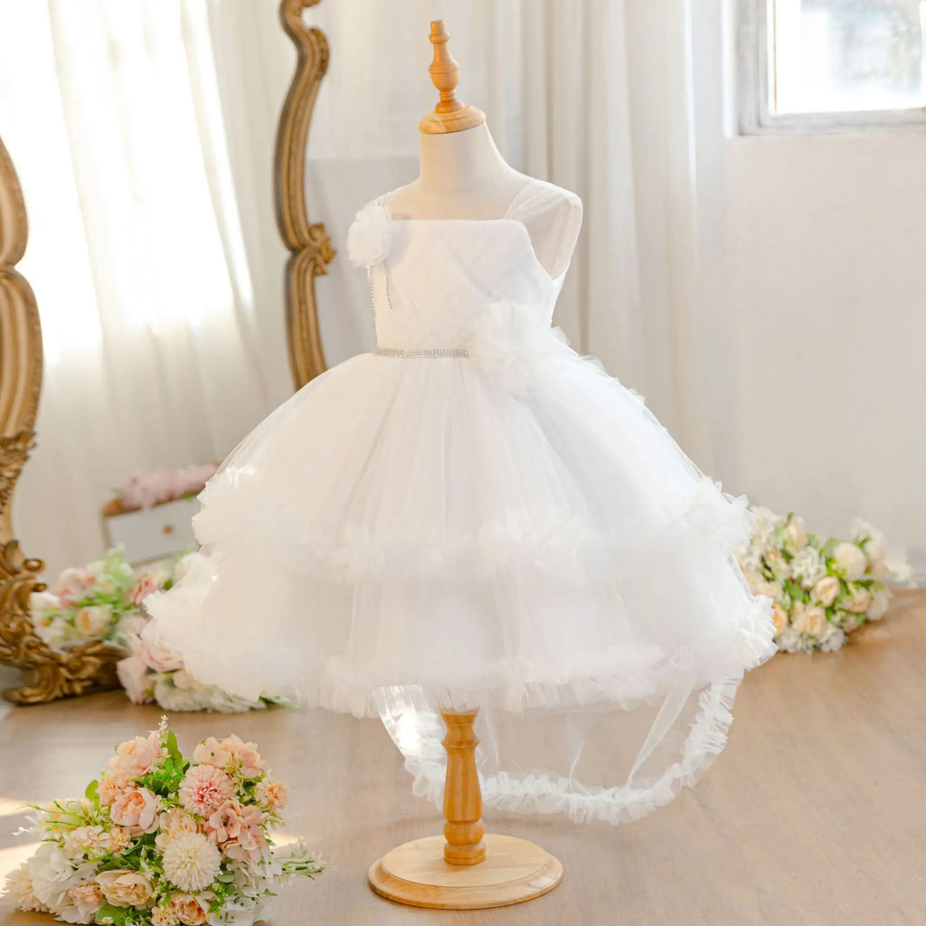 HETISO Baby Girls Princess Dress Summer Tulle Sleeveless Kids Wedding Birthday Party Performance Gown Costumes For Kids