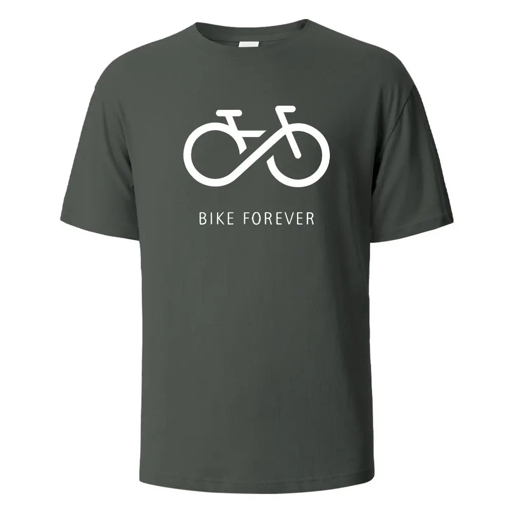 Bike Forever Men's Crewneck T-Shirt - 100% Cotton Casual Tee