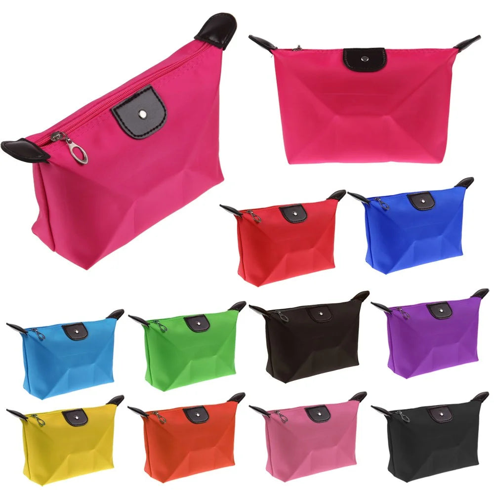 Korean Dumpling Cosmetic Bags Travel Handbag Portable Women'S Makeup Holder Toiletry Pouch Waterproof Candy Colored Beauty Purse